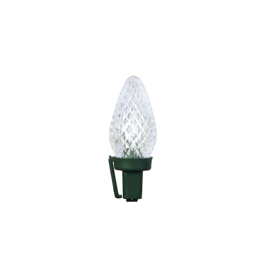 50ct. Pure White Faceted LED String Lights